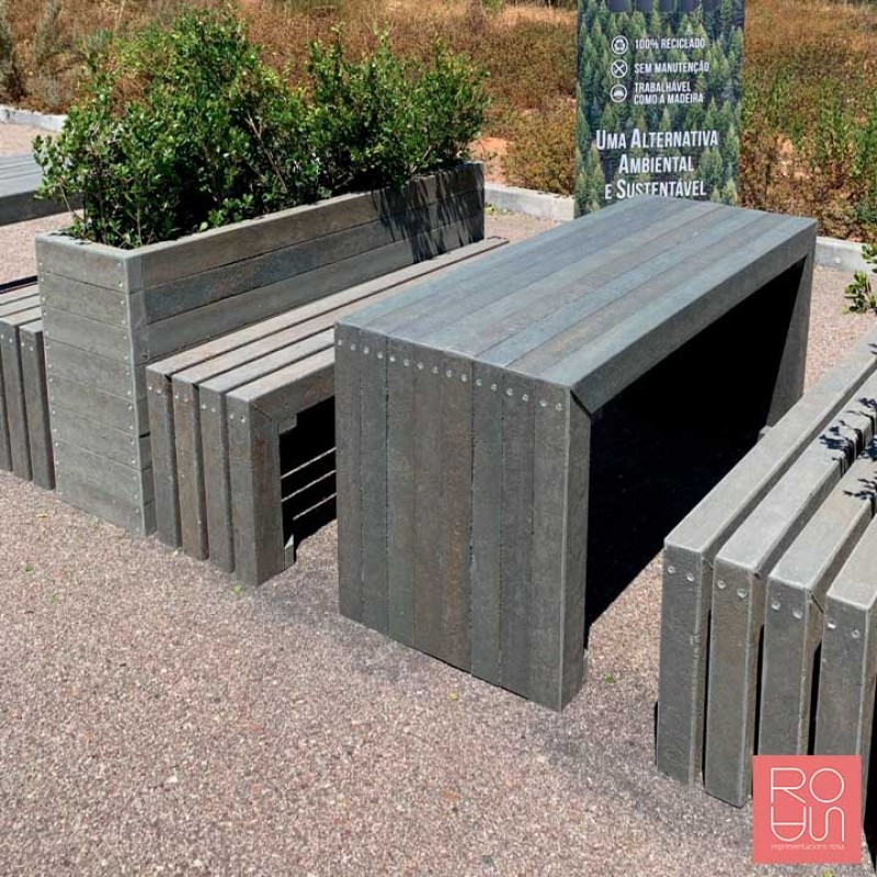 Taula de pícnic en plàstic 100% reciclat Coimbra